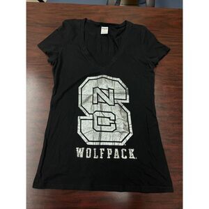 PINK Victoria’s Secret NC State Wolfpack Black Short Sleeve Tee Size Large